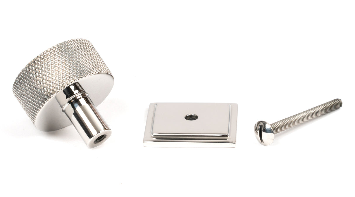From The Anvil - Polished SS (304) Brompton Cabinet Knob - 32mm (Square) | Sku. 46889 | Trade Door Handles.