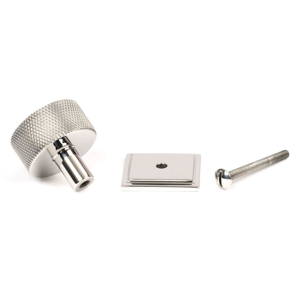 From The Anvil - Polished SS (304) Brompton Cabinet Knob - 32mm (Square) | Sku. 46889 | Trade Door Handles.