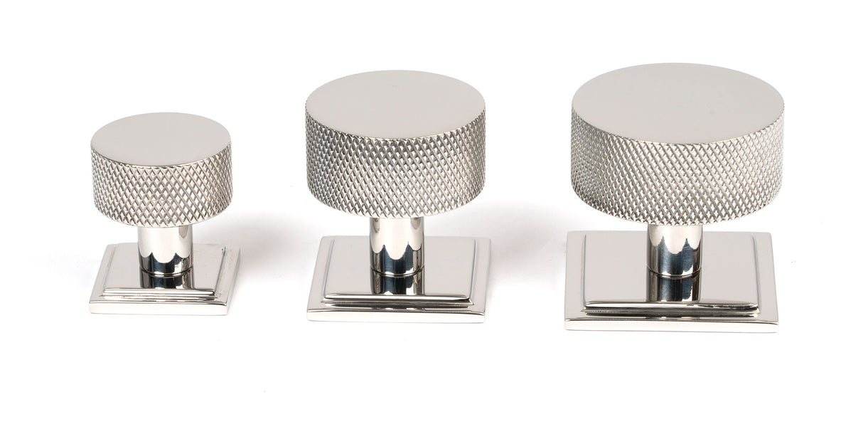 From The Anvil - Polished SS (304) Brompton Cabinet Knob - 32mm (Square) | Sku. 46889 | Trade Door Handles.