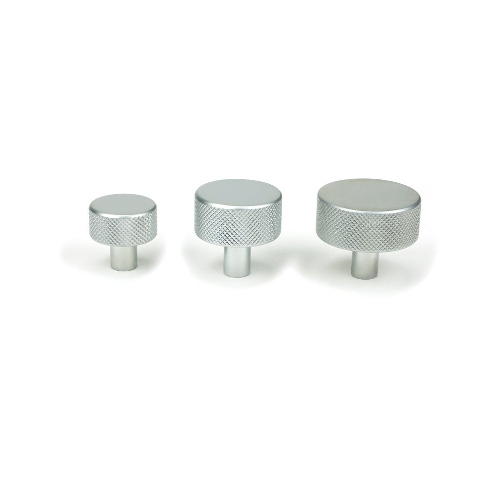 From The Anvil - Satin Chrome Brompton Cabinet Knob - 32mm (No rose) | Sku. 46892 | Trade Door Handles.