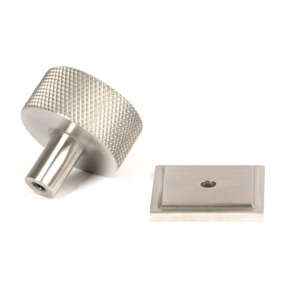From The Anvil - Satin SS (304) Brompton Cabinet Knob - 32mm (Square) | Sku. 46893 | Trade Door Handles.
