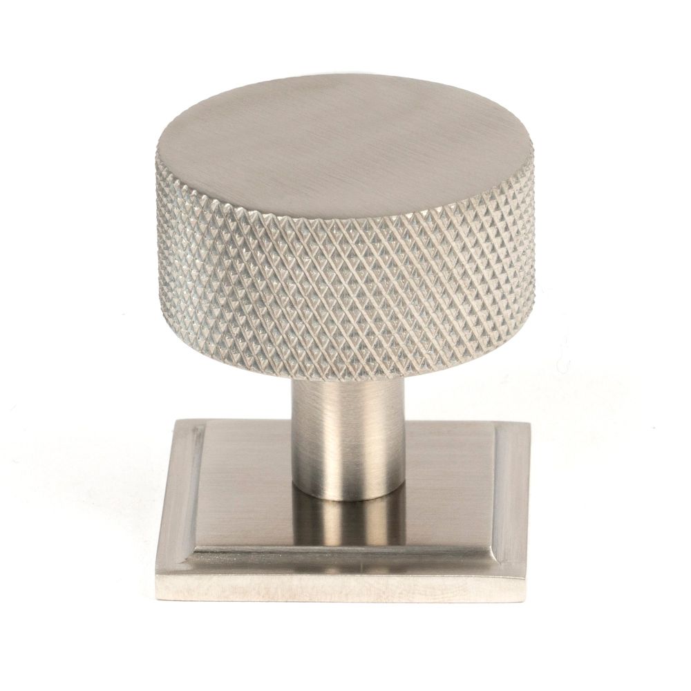 From The Anvil - Satin SS (304) Brompton Cabinet Knob - 32mm (Square) | Sku. 46893 | Trade Door Handles.