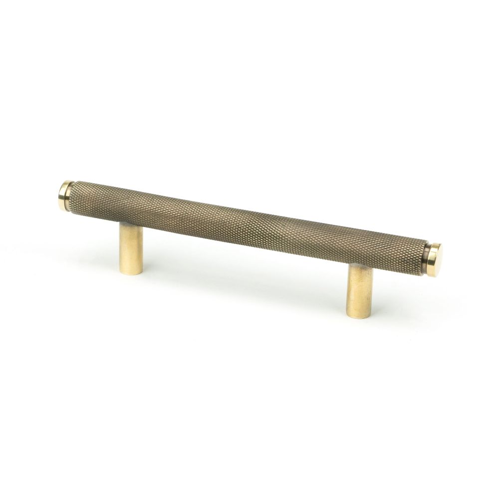 From The Anvil - Aged Brass Full Brompton Pull Handle - Small | Sku. 46894 | Trade Door Handles.