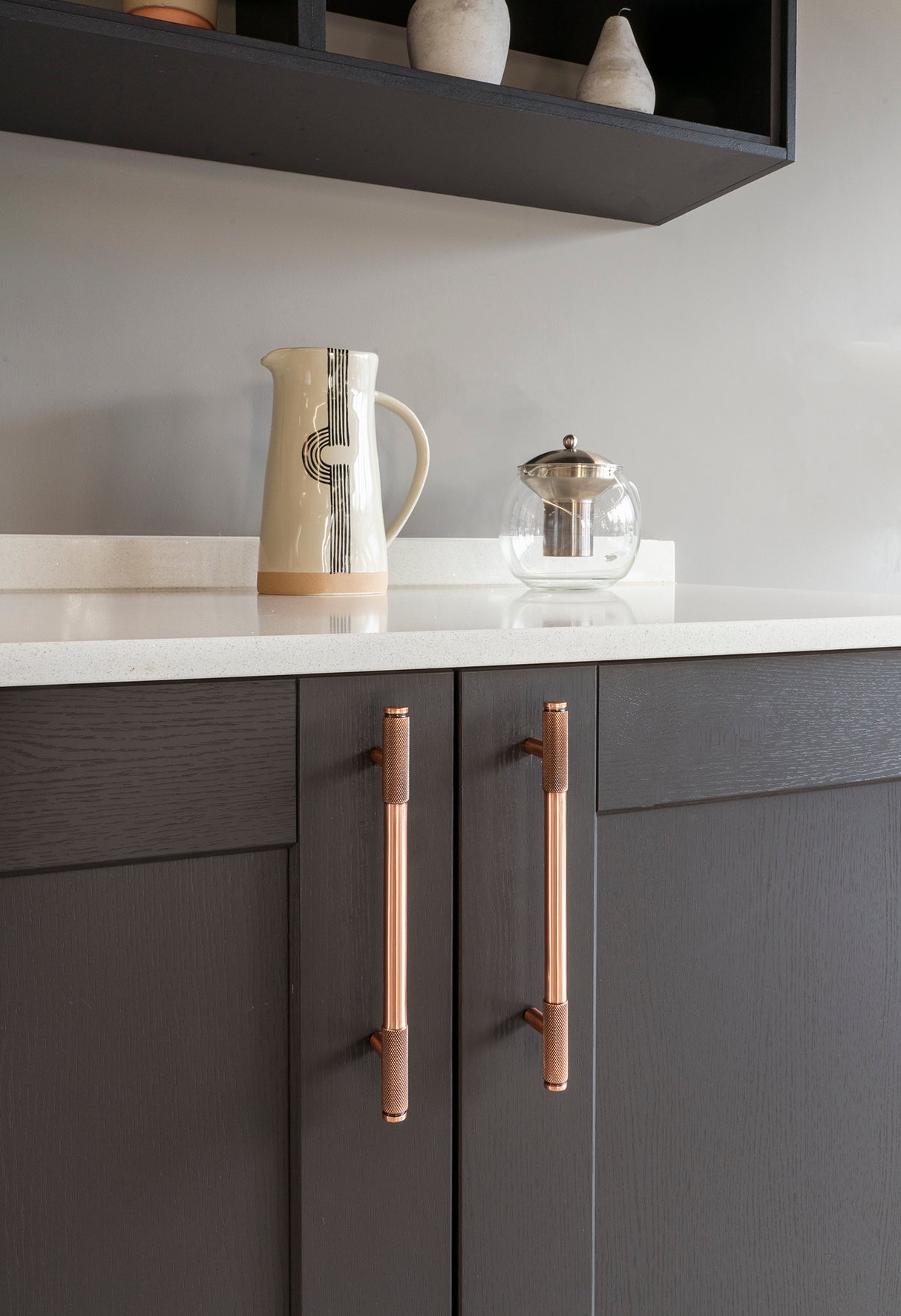 From The Anvil - Polished Bronze Half Brompton Pull Handle - Medium | Sku. 46937 | Trade Door Handles.