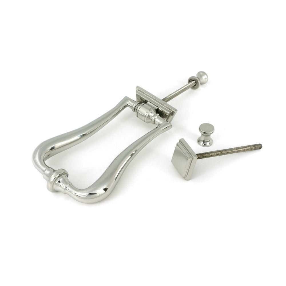 From The Anvil - Polished Marine SS (316) Slimline Art Deco Door Knocker | Sku. 46939 | Trade Door Handles.