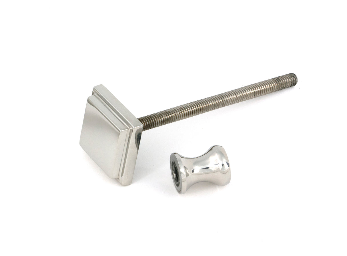 From The Anvil - Polished Marine SS (316) Slimline Art Deco Door Knocker | Sku. 46939 | Trade Door Handles.