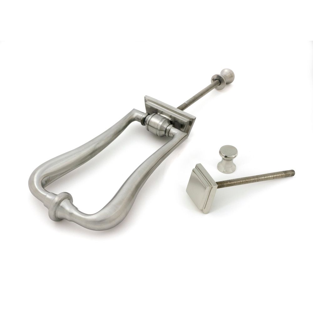 From The Anvil - Satin Marine SS (316) Slimline Art Deco Door Knocker | Sku. 46940 | Trade Door Handles.