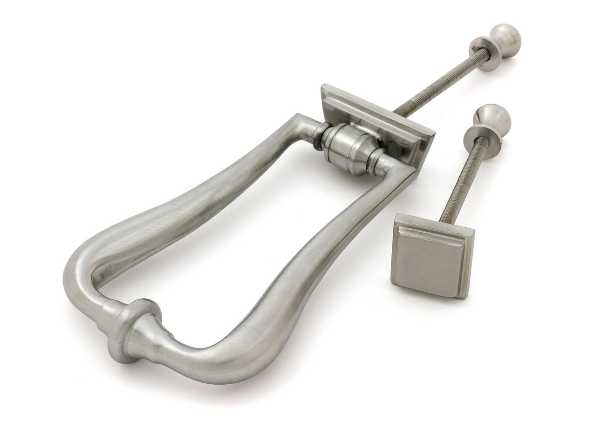 From The Anvil - Satin Marine SS (316) Slimline Art Deco Door Knocker | Sku. 46940 | Trade Door Handles.