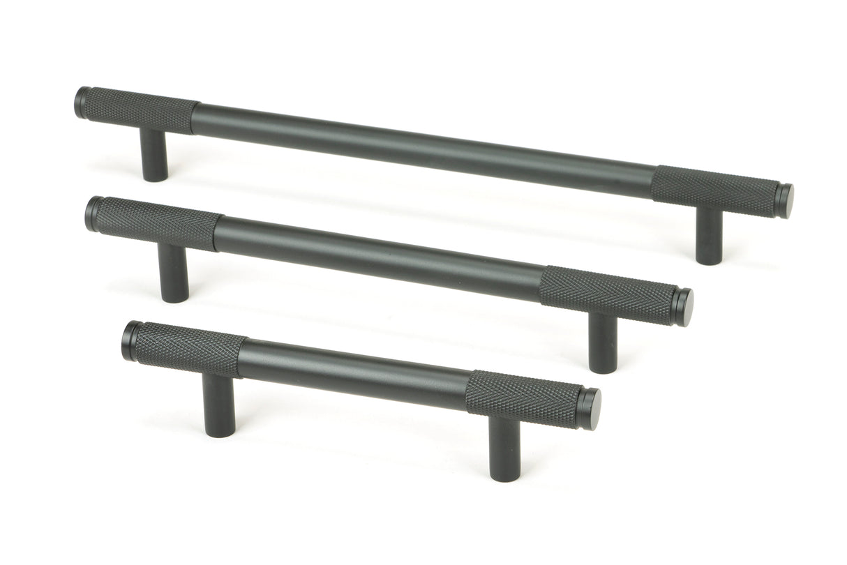 From The Anvil - Matt Black Half Brompton Pull Handle - Large | Sku. 46944 | Trade Door Handles.