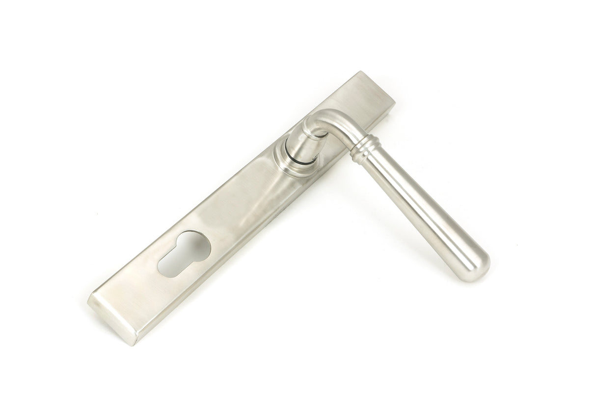 From The Anvil - Satin Marine SS (316) Newbury Slimline Lever Espag. Lock Set | Sku. 47073 | Trade Door Handles.
