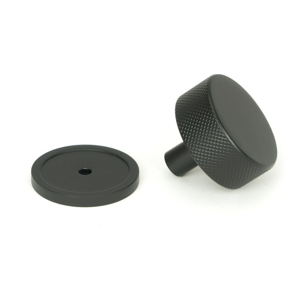 From The Anvil - Matt Black Brompton Cabinet Knob - 38mm (Plain) | Sku. 47084 | Trade Door Handles.