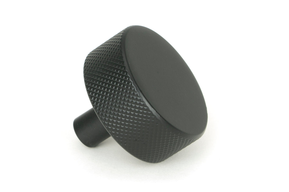 From The Anvil - Matt Black Brompton Cabinet Knob - 38mm (No rose) | Sku. 47085 | Trade Door Handles.