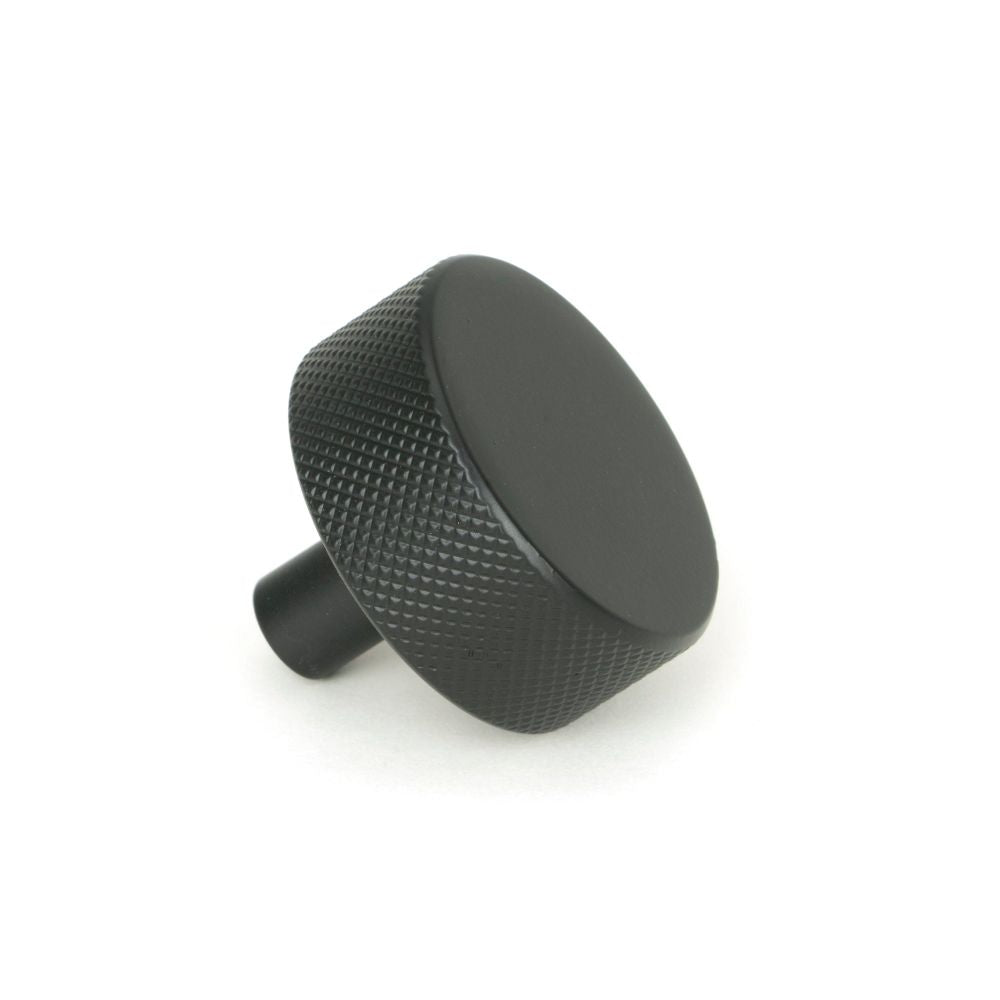 From The Anvil - Matt Black Brompton Cabinet Knob - 38mm (No rose) | Sku. 47085 | Trade Door Handles.