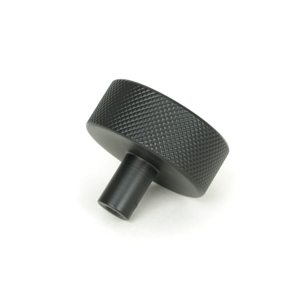 From The Anvil - Matt Black Brompton Cabinet Knob - 38mm (No rose) | Sku. 47085 | Trade Door Handles.