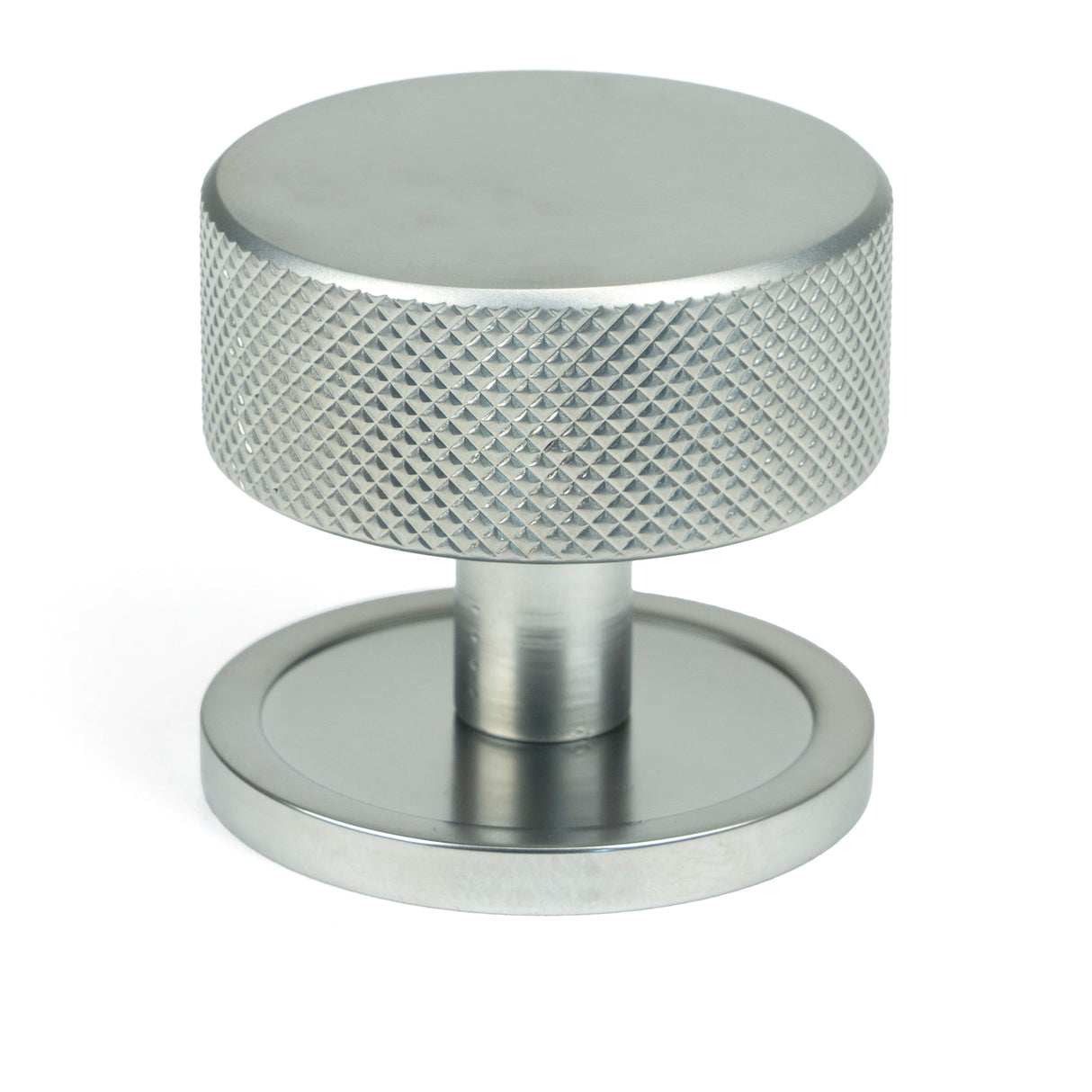 From The Anvil - Satin Chrome Brompton Cabinet Knob - 38mm (Plain) | Sku. 47086 | Trade Door Handles.