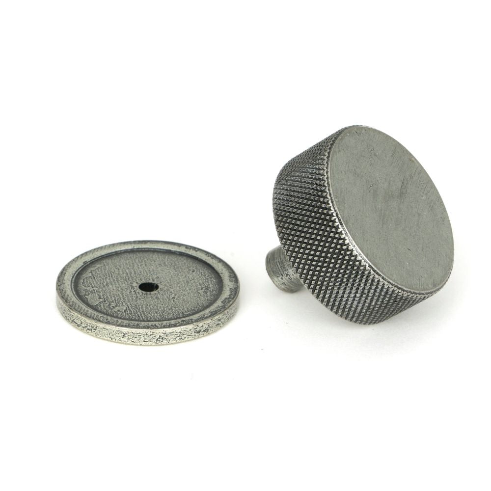 From The Anvil - Pewter Brompton Cabinet Knob - 38mm (Plain) | Sku. 47088 | Trade Door Handles.