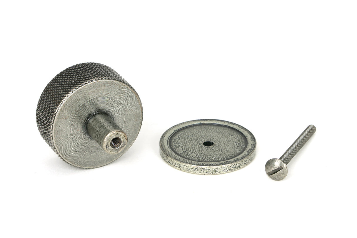 From The Anvil - Pewter Brompton Cabinet Knob - 38mm (Plain) | Sku. 47088 | Trade Door Handles.