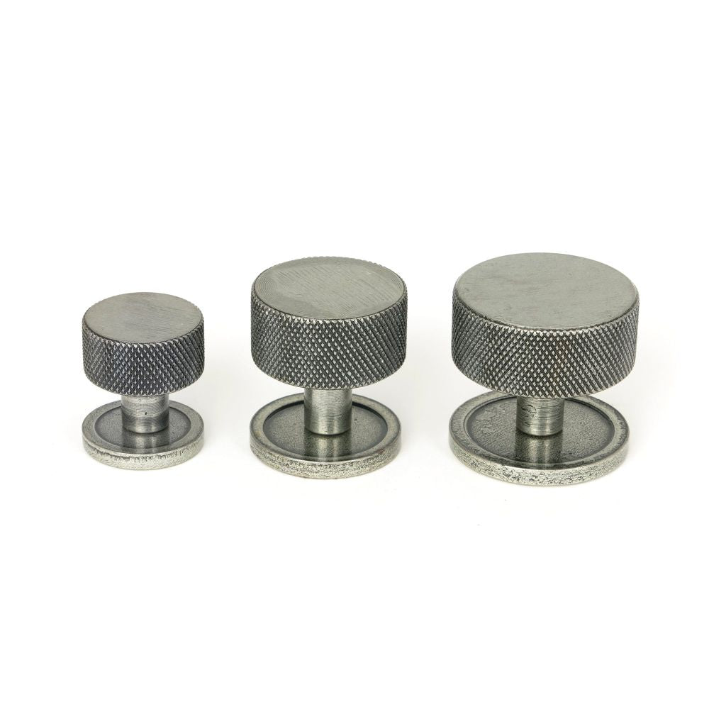 From The Anvil - Pewter Brompton Cabinet Knob - 38mm (Plain) | Sku. 47088 | Trade Door Handles.