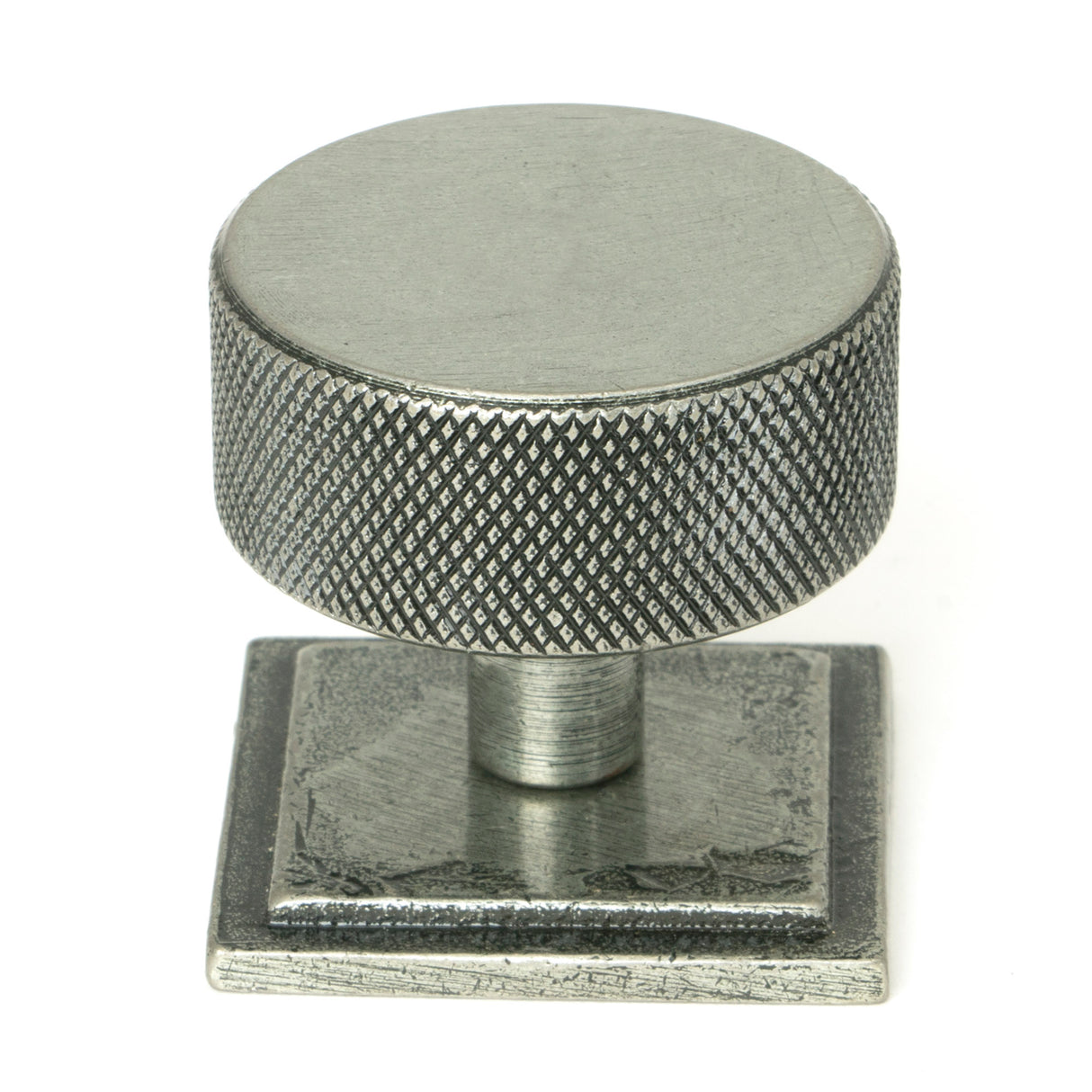 From The Anvil - Pewter Brompton Cabinet Knob - 38mm (Square) | Sku. 47091 | Trade Door Handles.