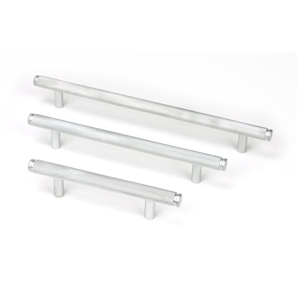 From The Anvil - Satin Chrome Full Brompton Pull Handle - Small | Sku. 47098 | Trade Door Handles.