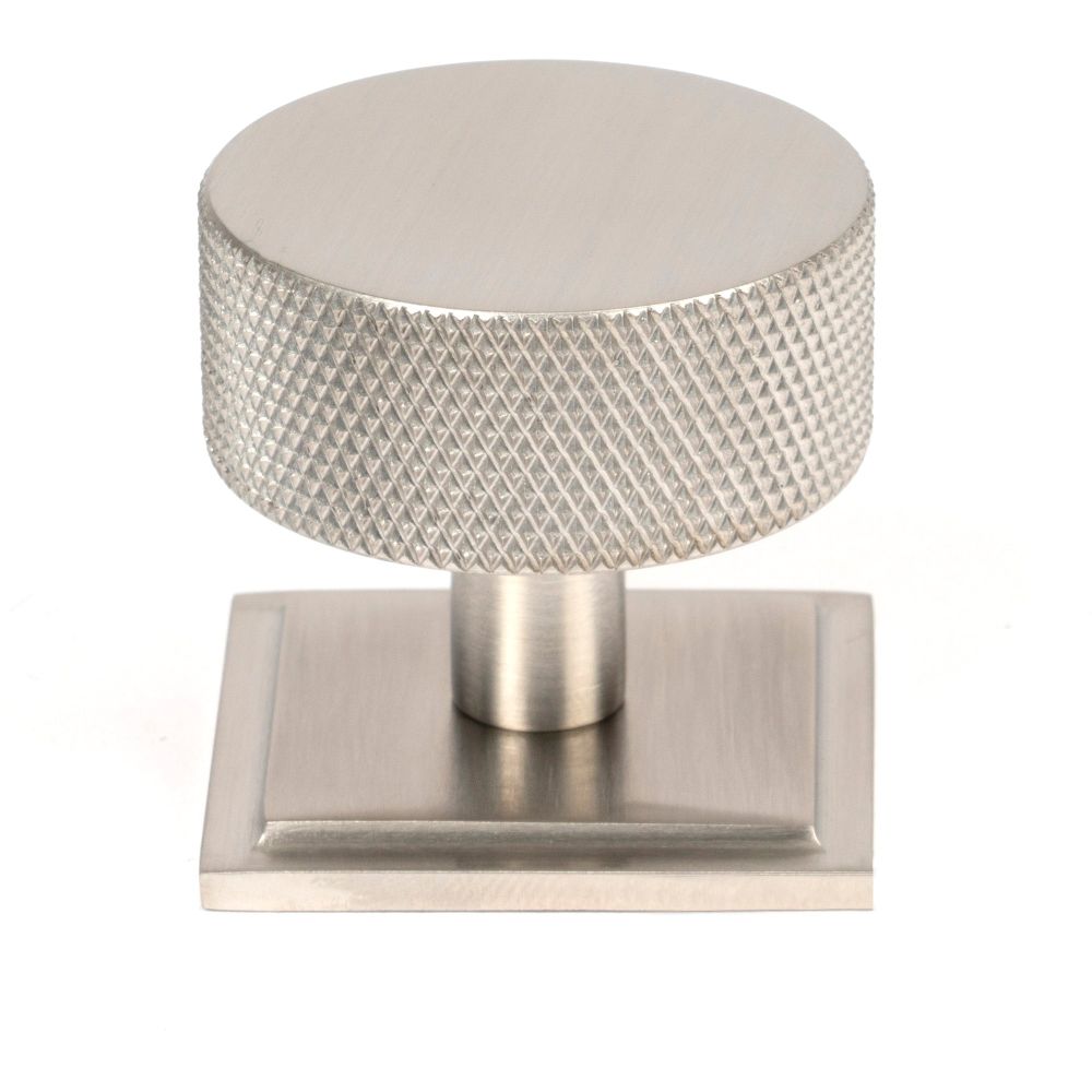 From The Anvil - Satin SS (304) Brompton Cabinet Knob - 38mm (Square) | Sku. 47099 | Trade Door Handles.