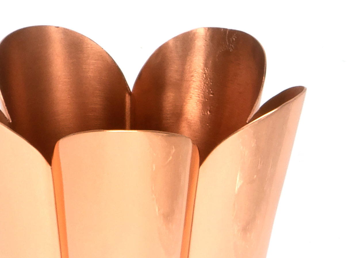 From The Anvil - Smooth Copper Flora Pot - Small | Sku. 47120 | Trade Door Handles.