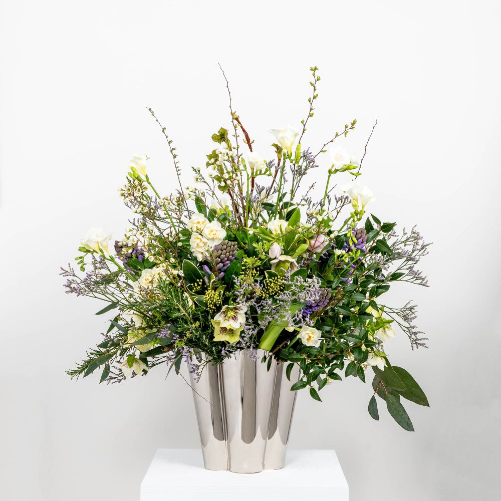 From The Anvil - Smooth Nickel Flora Pot - Large | Sku. 47124 | Trade Door Handles.