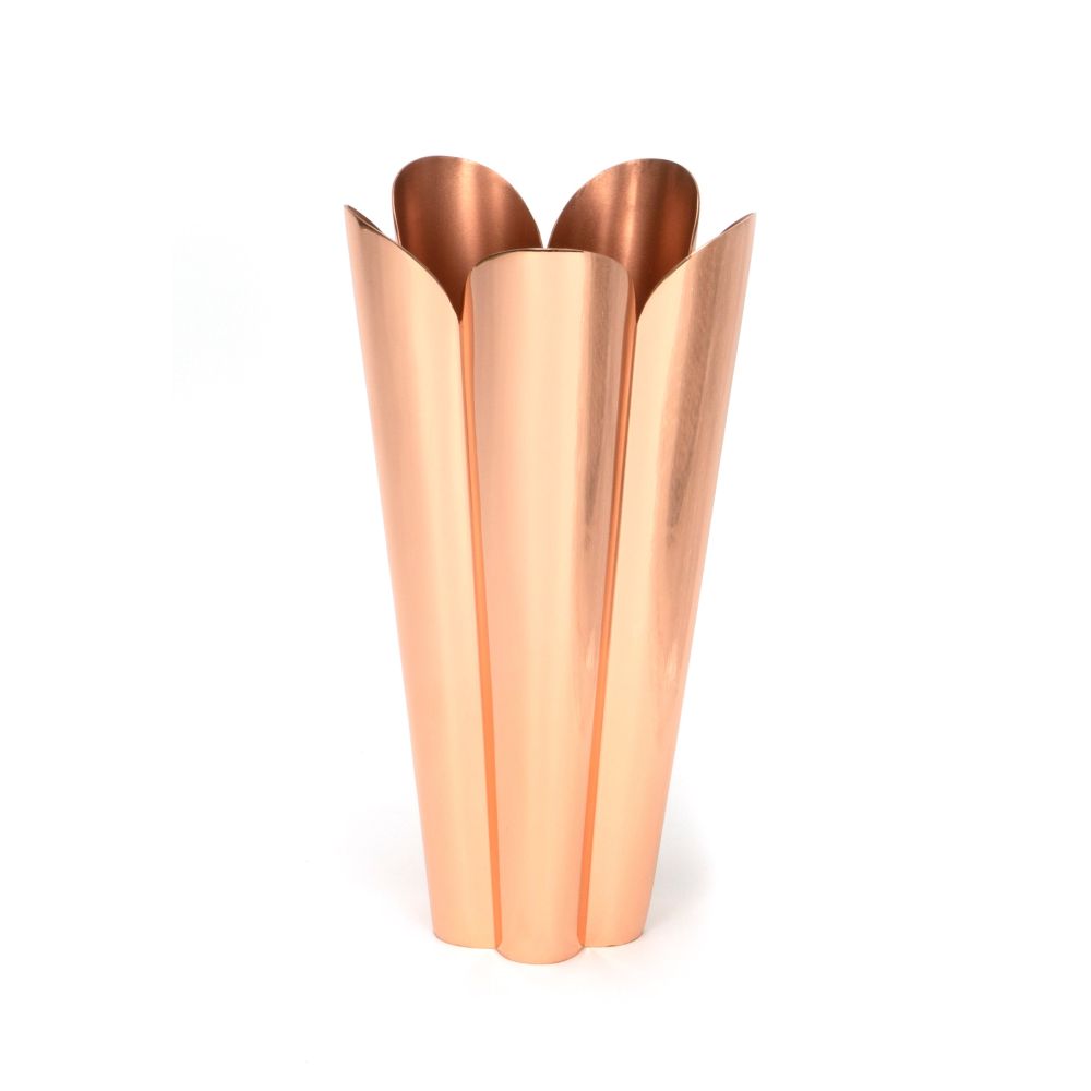 From The Anvil - Smooth Copper Flora Vase | Sku. 47126 | Trade Door Handles.