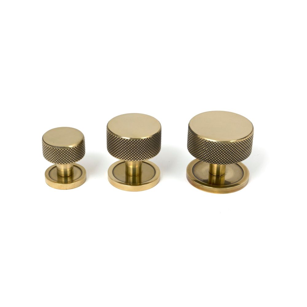 From The Anvil - Aged Brass Brompton Cabinet Knob - 38mm (Plain) | Sku. 47137 | Trade Door Handles.