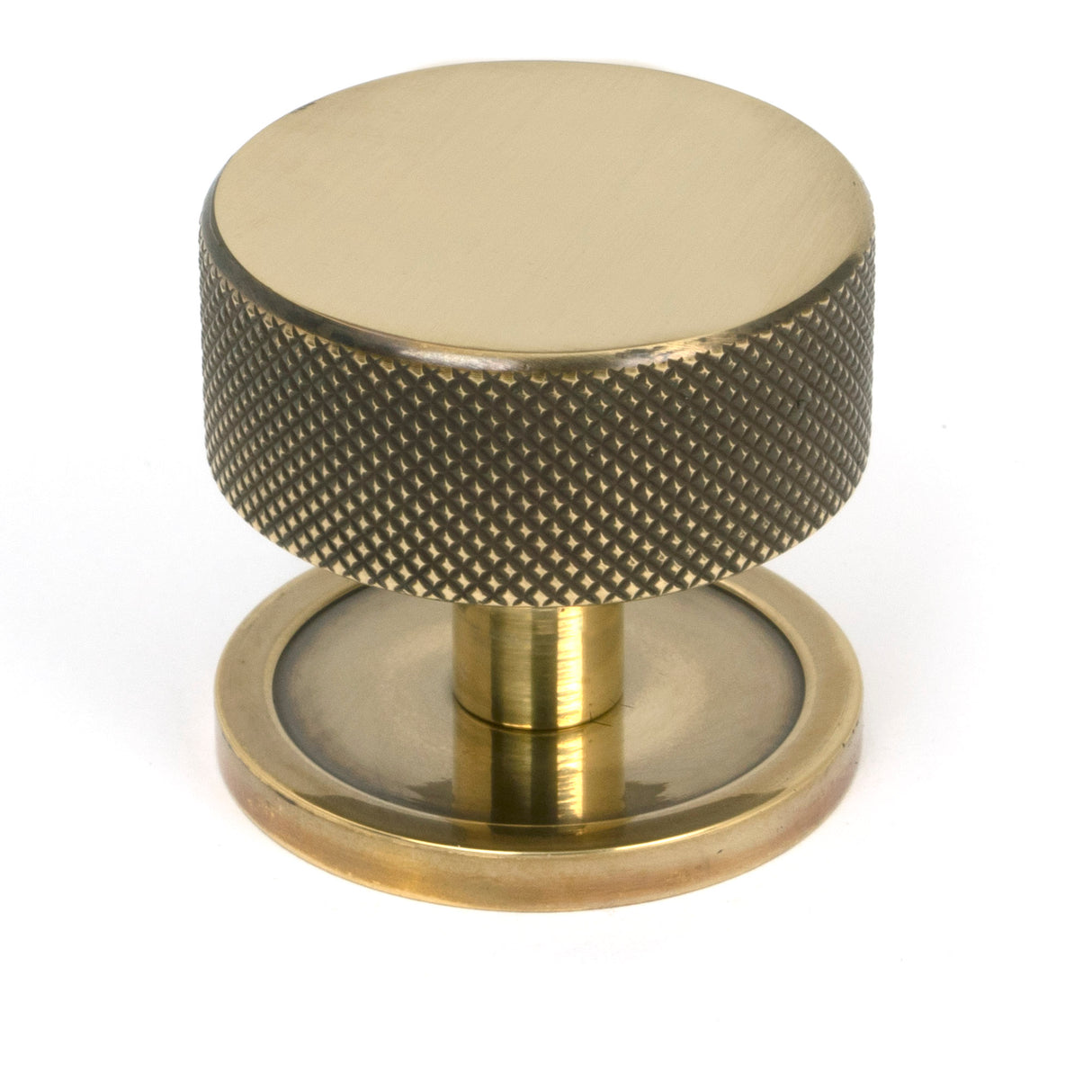 From The Anvil - Aged Brass Brompton Cabinet Knob - 38mm (Plain) | Sku. 47137 | Trade Door Handles.