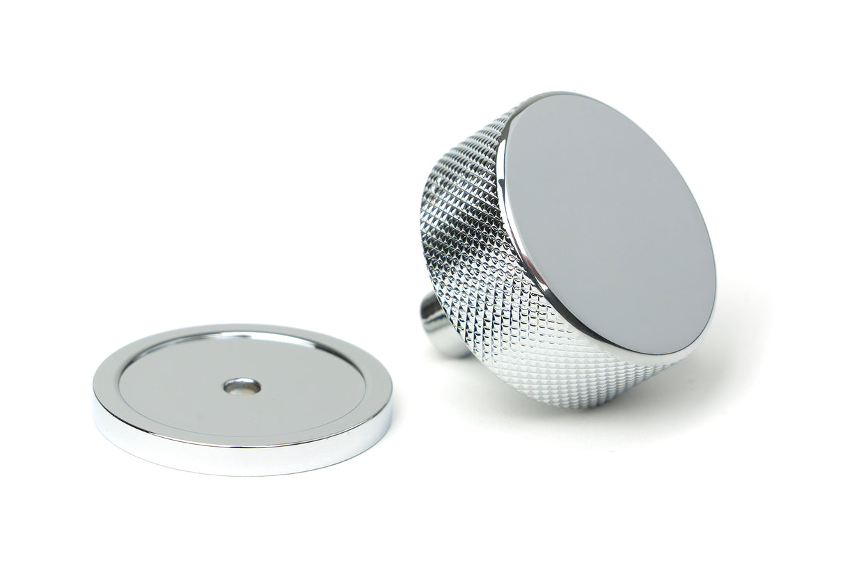 From The Anvil - Polished Chrome Brompton Cabinet Knob - 38mm (Plain) | Sku. 47141 | Trade Door Handles.