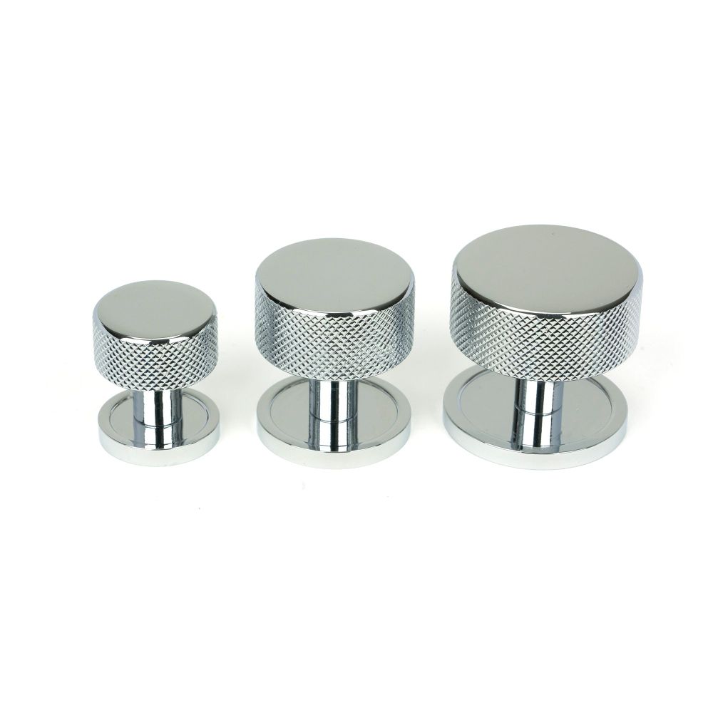 From The Anvil - Polished Chrome Brompton Cabinet Knob - 38mm (Plain) | Sku. 47141 | Trade Door Handles.