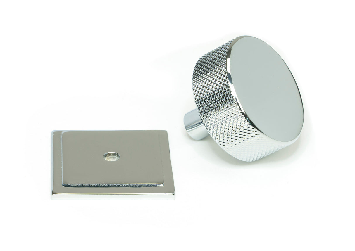 From The Anvil - Polished Chrome Brompton Cabinet Knob - 38mm (Square) | Sku. 47144 | Trade Door Handles.