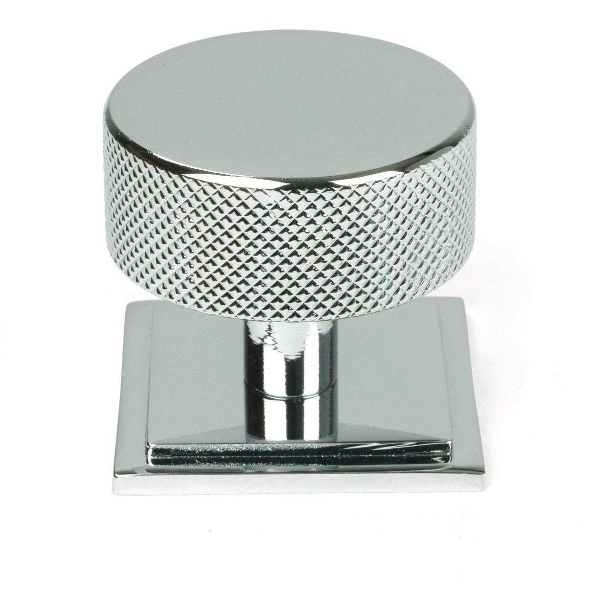 From The Anvil - Polished Chrome Brompton Cabinet Knob - 38mm (Square) | Sku. 47144 | Trade Door Handles.