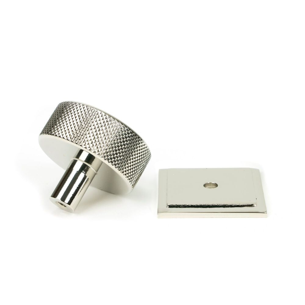 From The Anvil - Polished Nickel Brompton Cabinet Knob - 38mm (Square) | Sku. 47148 | Trade Door Handles.