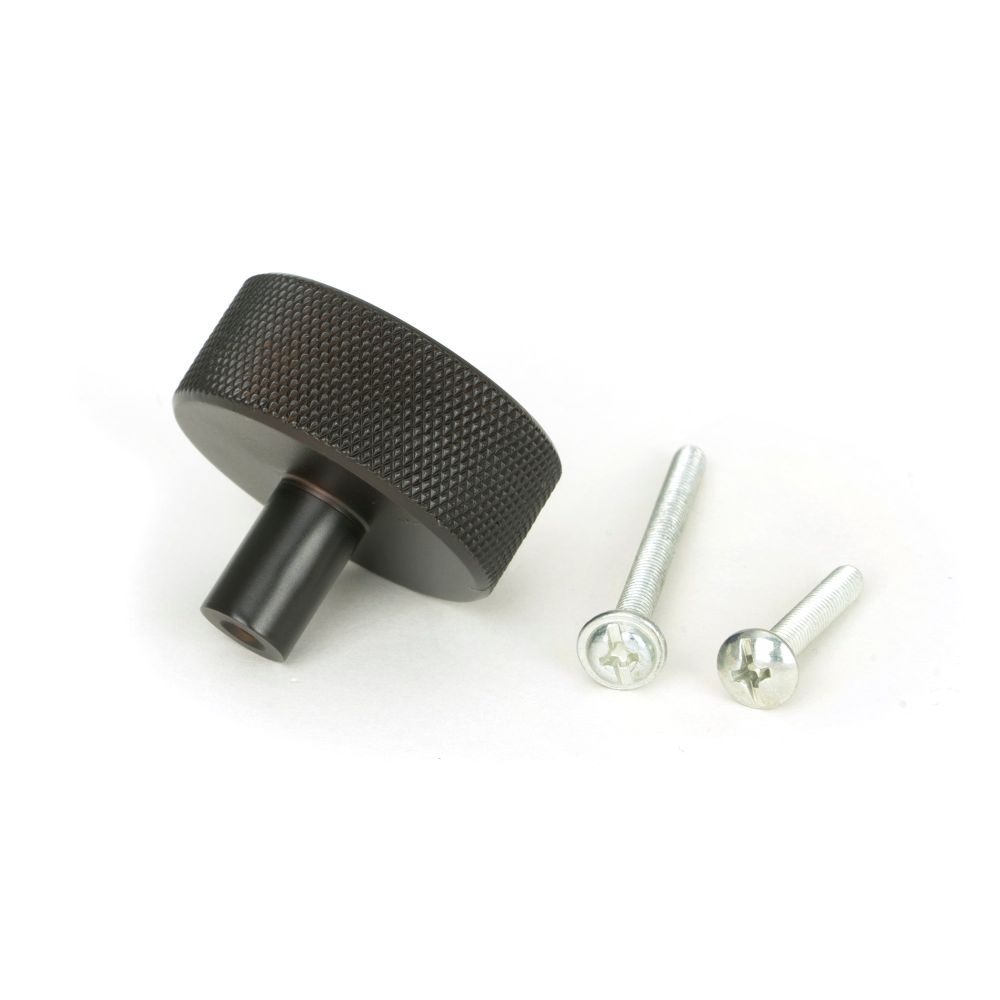 From The Anvil - Aged Bronze Brompton Cabinet Knob - 38mm (No rose) | Sku. 47150 | Trade Door Handles.
