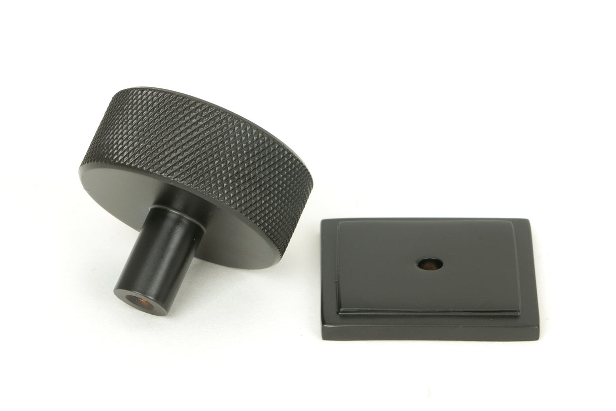From The Anvil - Aged Bronze Brompton Cabinet Knob - 38mm (Square) | Sku. 47152 | Trade Door Handles.