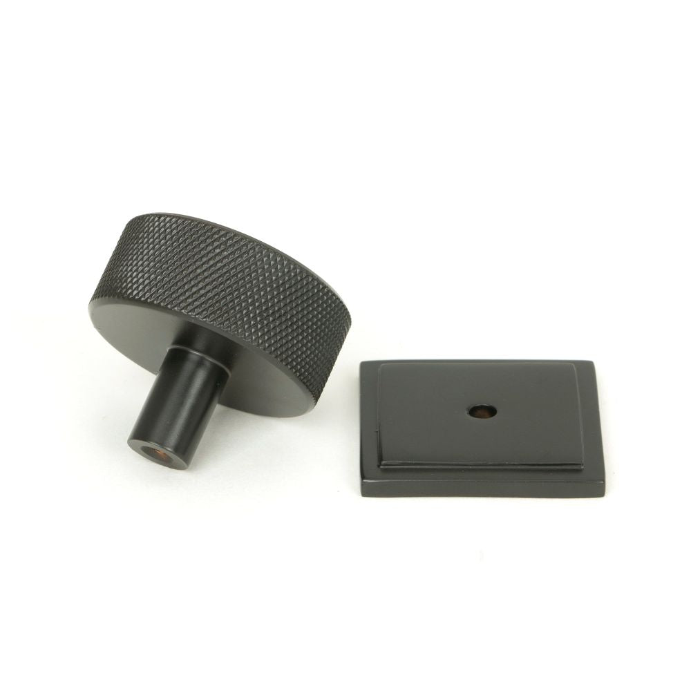From The Anvil - Aged Bronze Brompton Cabinet Knob - 38mm (Square) | Sku. 47152 | Trade Door Handles.