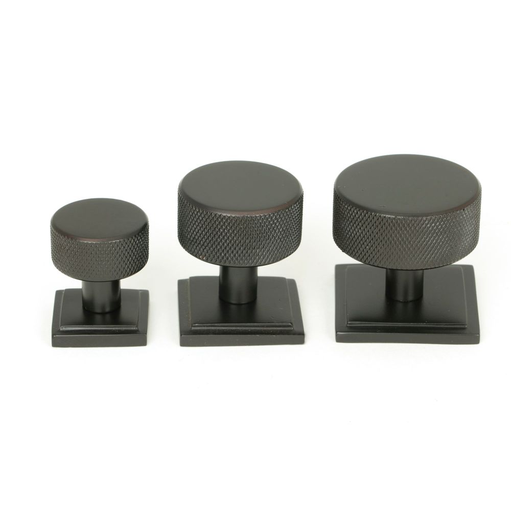From The Anvil - Aged Bronze Brompton Cabinet Knob - 38mm (Square) | Sku. 47152 | Trade Door Handles.