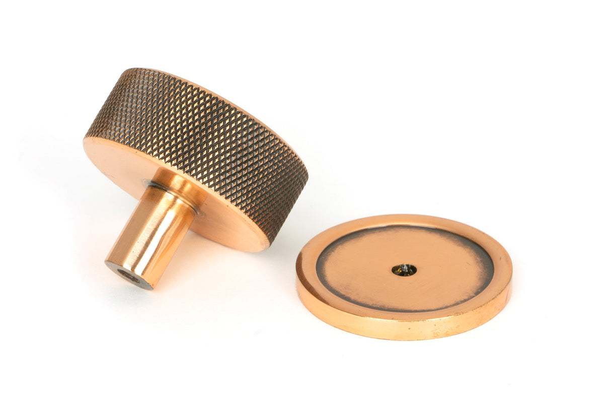 From The Anvil - Polished Bronze Brompton Cabinet Knob - 38mm (Plain) | Sku. 47153 | Trade Door Handles.
