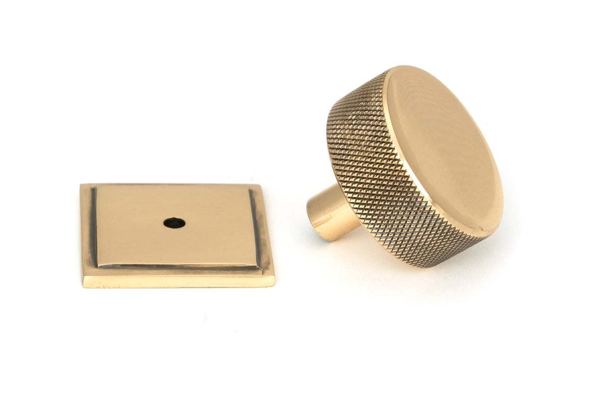 From The Anvil - Polished Bronze Brompton Cabinet Knob - 38mm (Square) | Sku. 47156 | Trade Door Handles.
