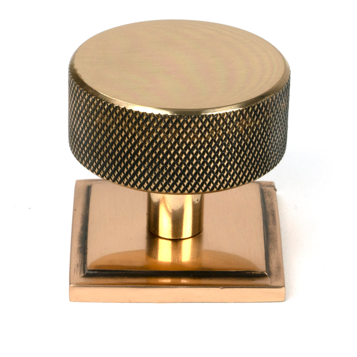 From The Anvil - Polished Bronze Brompton Cabinet Knob - 38mm (Square) | Sku. 47156 | Trade Door Handles.
