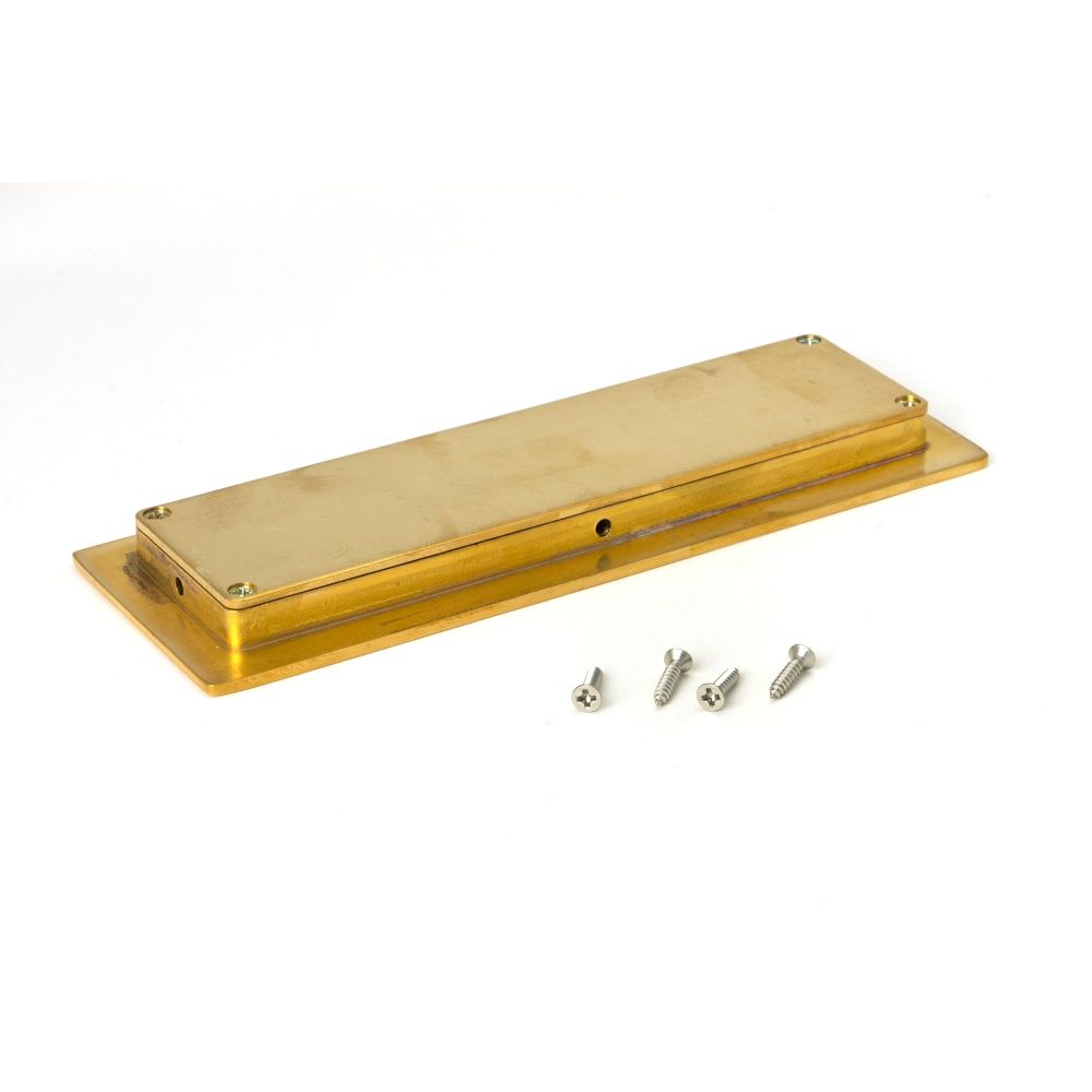 From The Anvil - Polished Brass 175mm Plain Rectangular Pull | Sku. 47159 | Trade Door Handles.