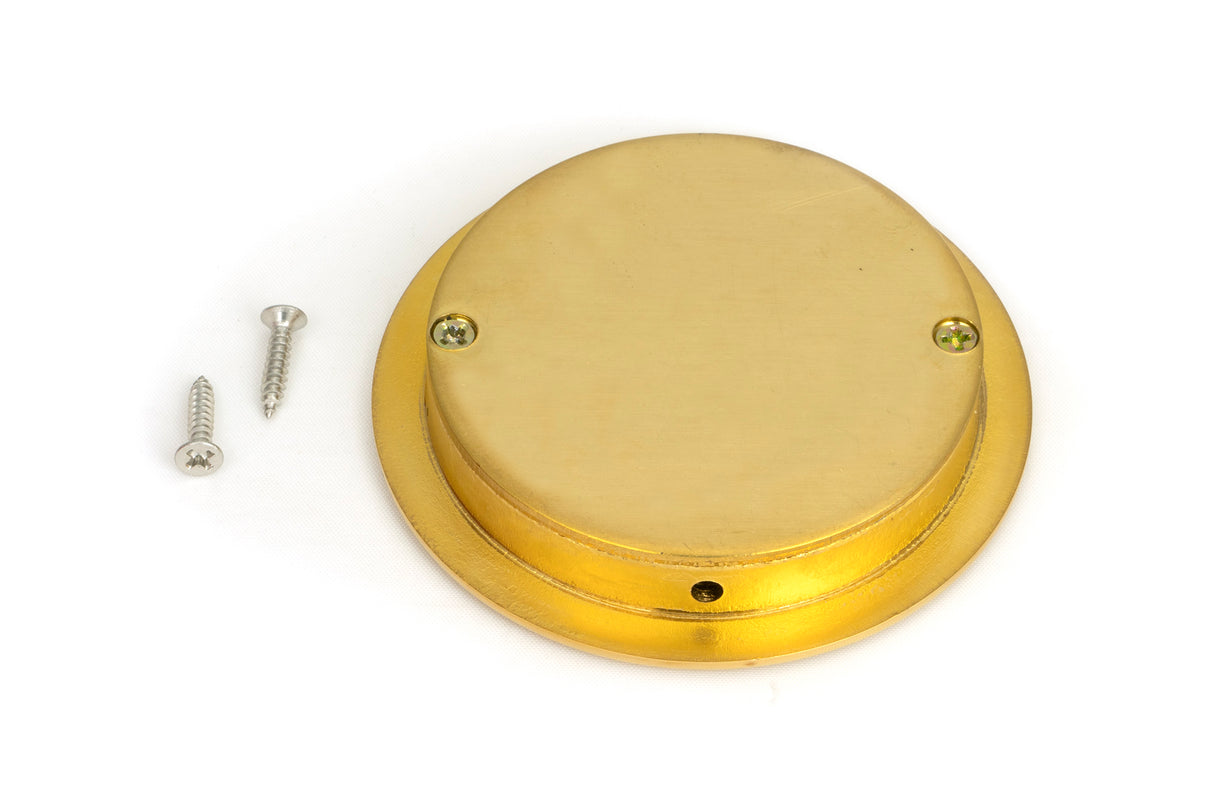 From The Anvil - Polished Brass 75mm Art Deco Round Pull | Sku. 47166 | Trade Door Handles.