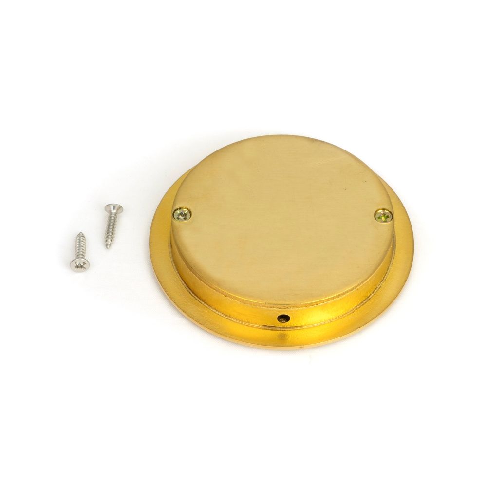 From The Anvil - Polished Brass 75mm Art Deco Round Pull | Sku. 47166 | Trade Door Handles.