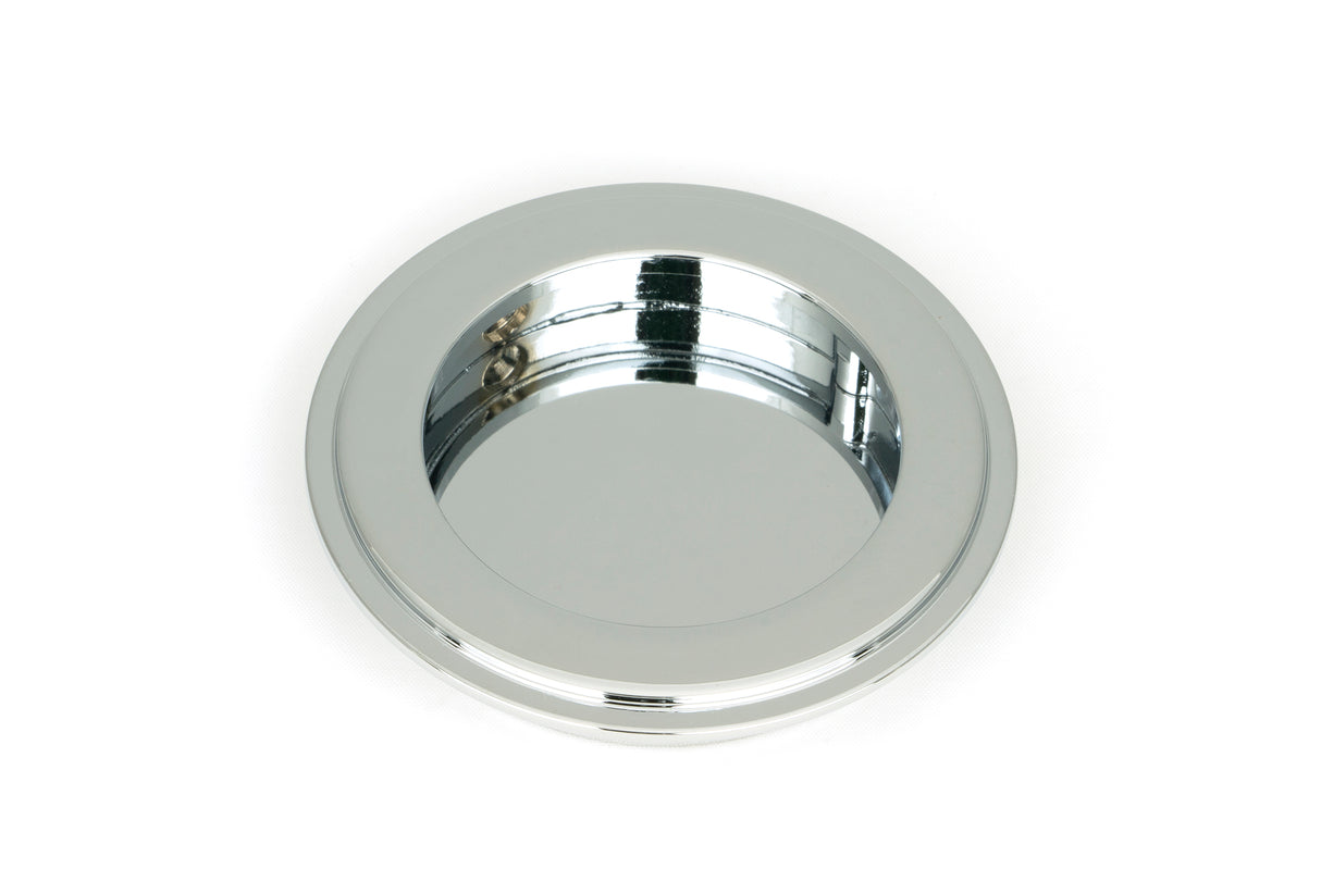 From The Anvil - Polished Chrome 75mm Art Deco Round Pull | Sku. 47184 | Trade Door Handles.