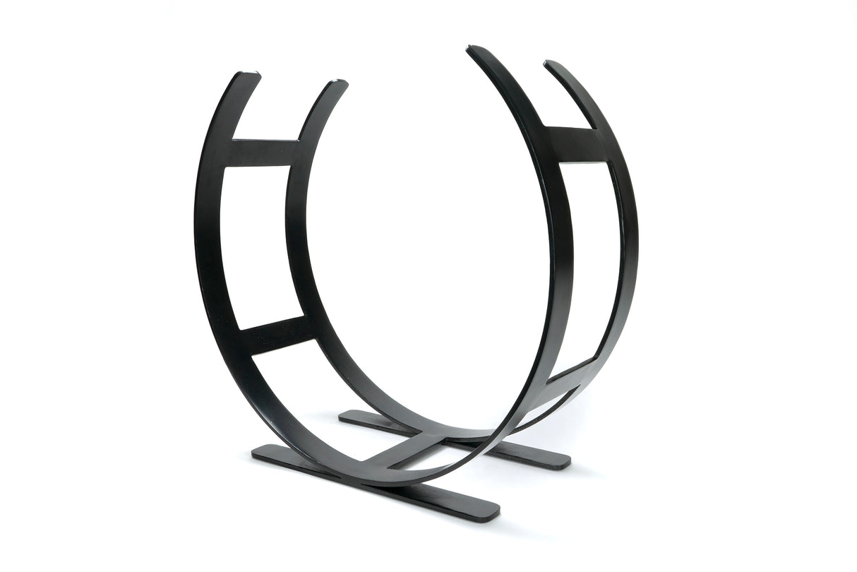 From The Anvil - Matt Black Curved Log Holder - Large | Sku. 47211 | Trade Door Handles.
