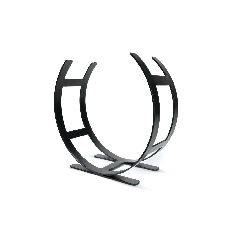 From The Anvil - Matt Black Curved Log Holder - Large | Sku. 47211 | Trade Door Handles.