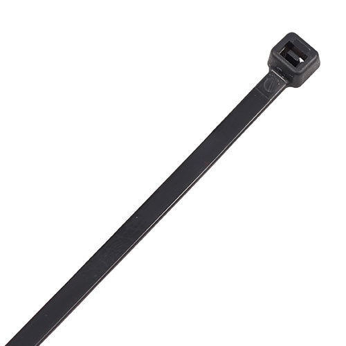 This is an image of Timco - Cable Ties - Black 4.8 x 200mm - (100 PCS Bag) 48200CTB