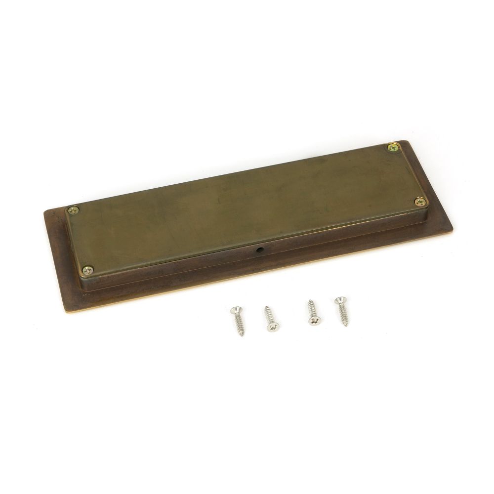 From The Anvil - Aged Brass 175mm Art Deco Rectangular Pull | Sku. 48300 | Trade Door Handles.